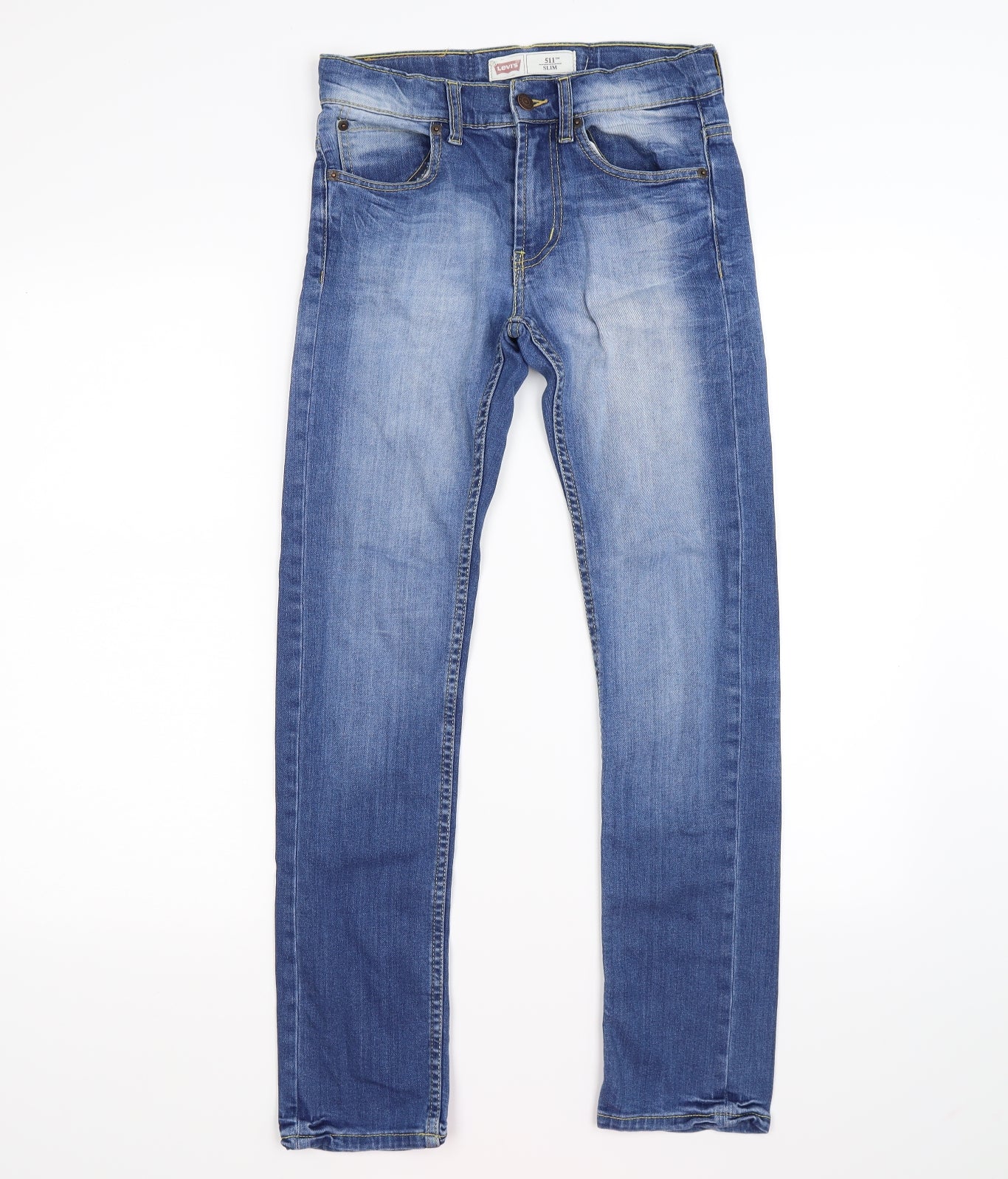 Levi's Womens Blue  Denim Straight Jeans Size 12 L28 in - 511