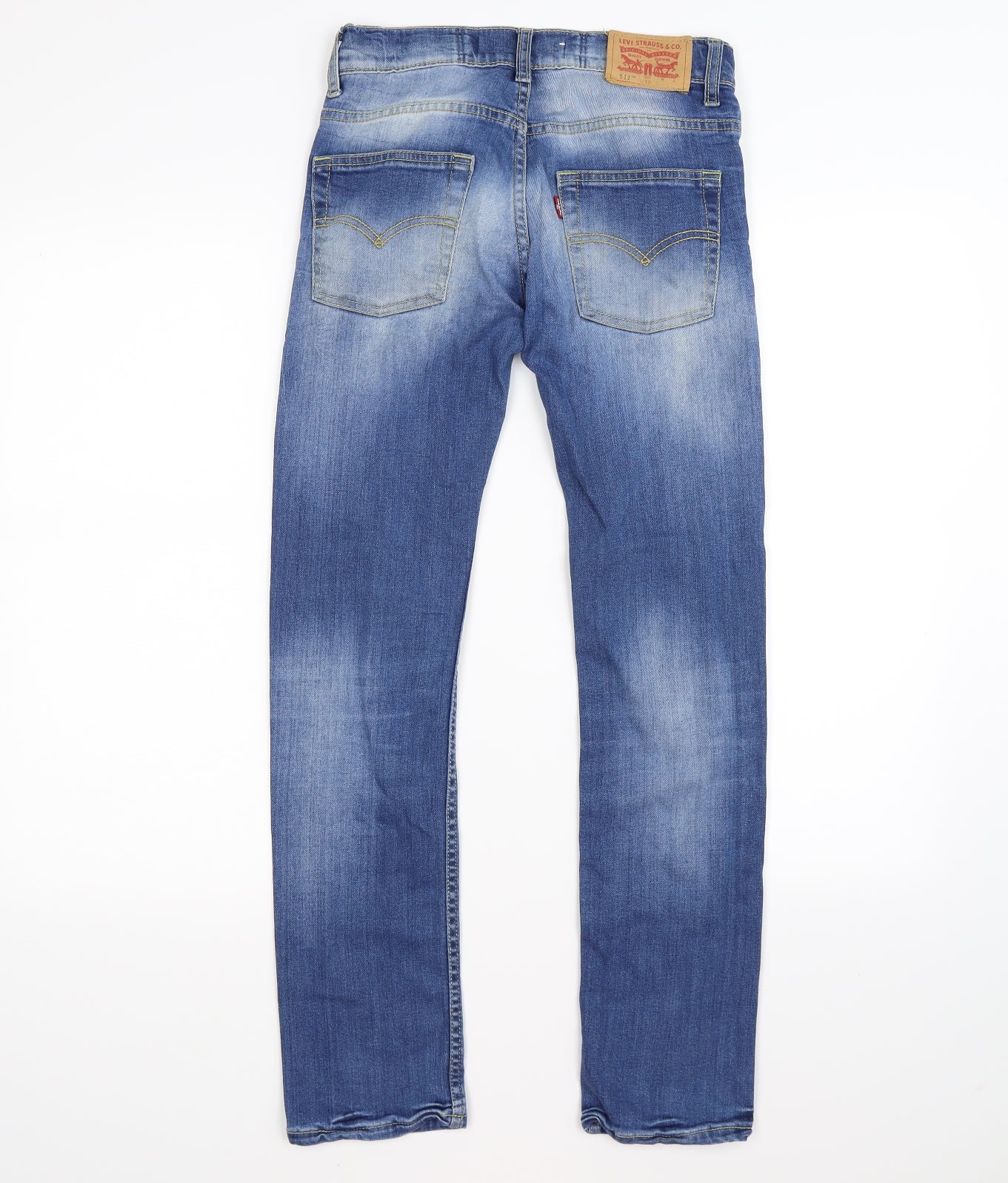 Levi's Womens Blue  Denim Straight Jeans Size 12 L28 in - 511