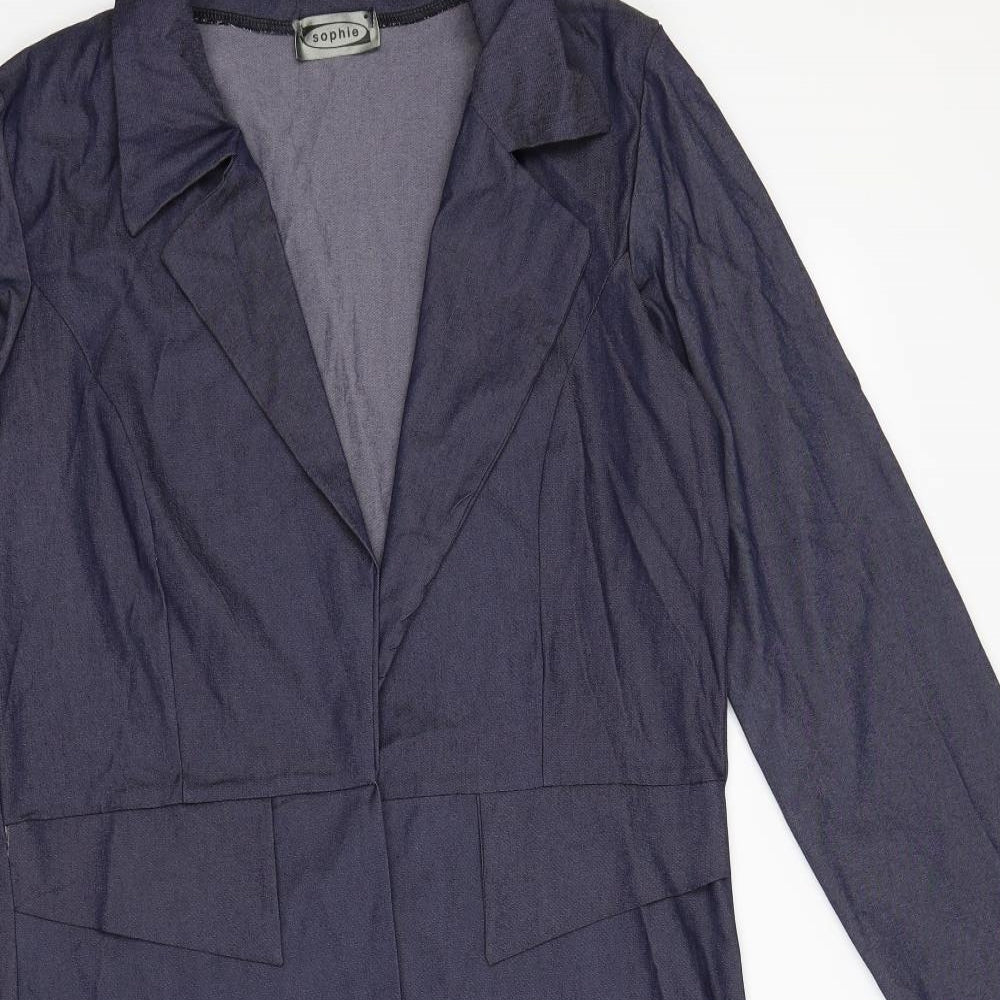 sophie Womens Blue  Denim Cardigan Jumper Size 12