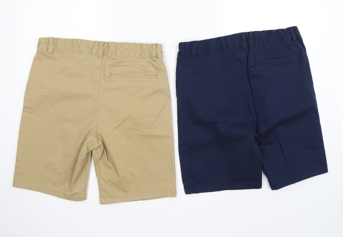 F&F Boys Blue  Denim Chino Shorts Size 11-12 Years - 2 pack