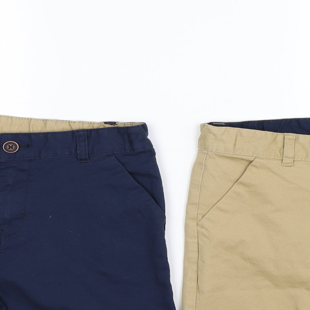 F&F Boys Blue  Denim Chino Shorts Size 11-12 Years - 2 pack