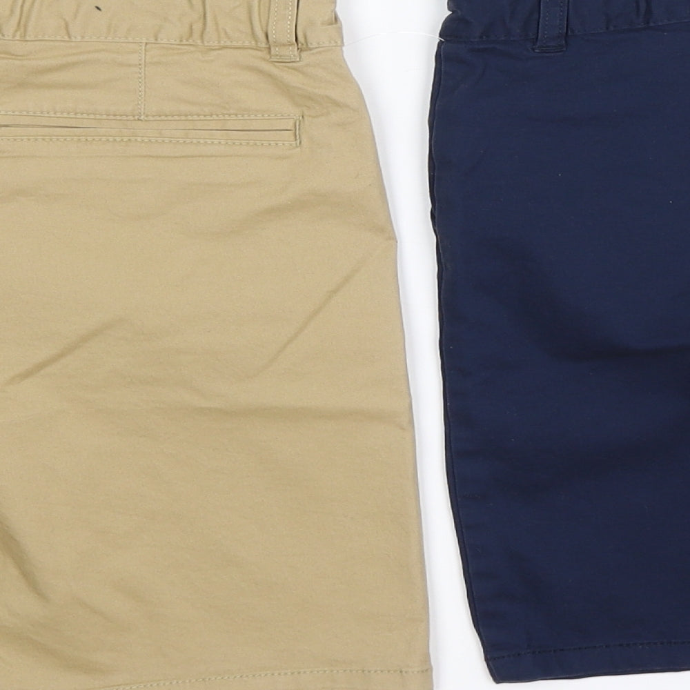 F&F Boys Blue  Denim Chino Shorts Size 11-12 Years - 2 pack