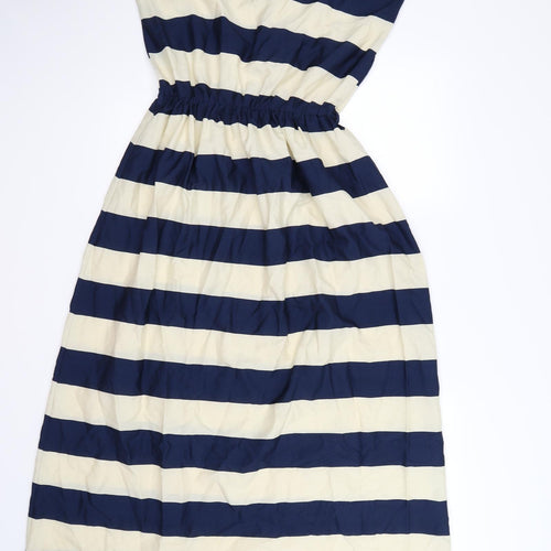 atmophere Womens Blue Striped Satin Fit & Flare  Size 8