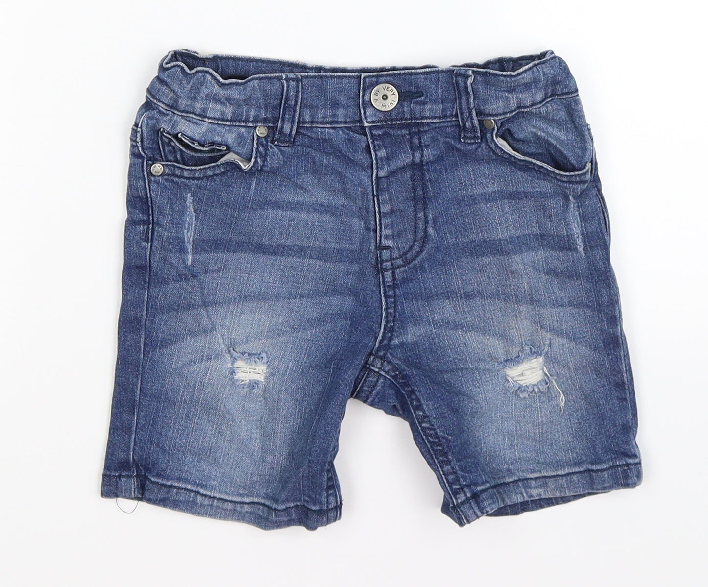 Very Boys Blue  Denim Cargo Shorts Size 3 Years - slim fit