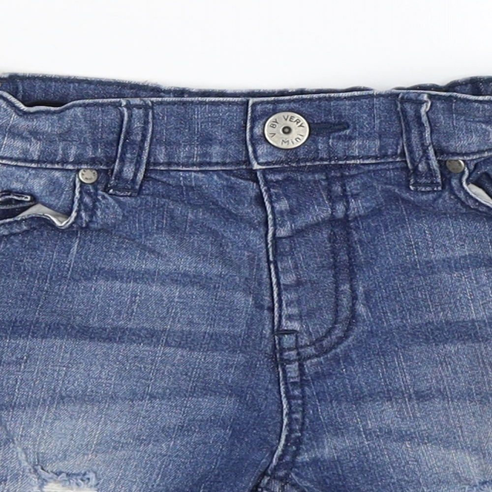 Very Boys Blue  Denim Cargo Shorts Size 3 Years - slim fit