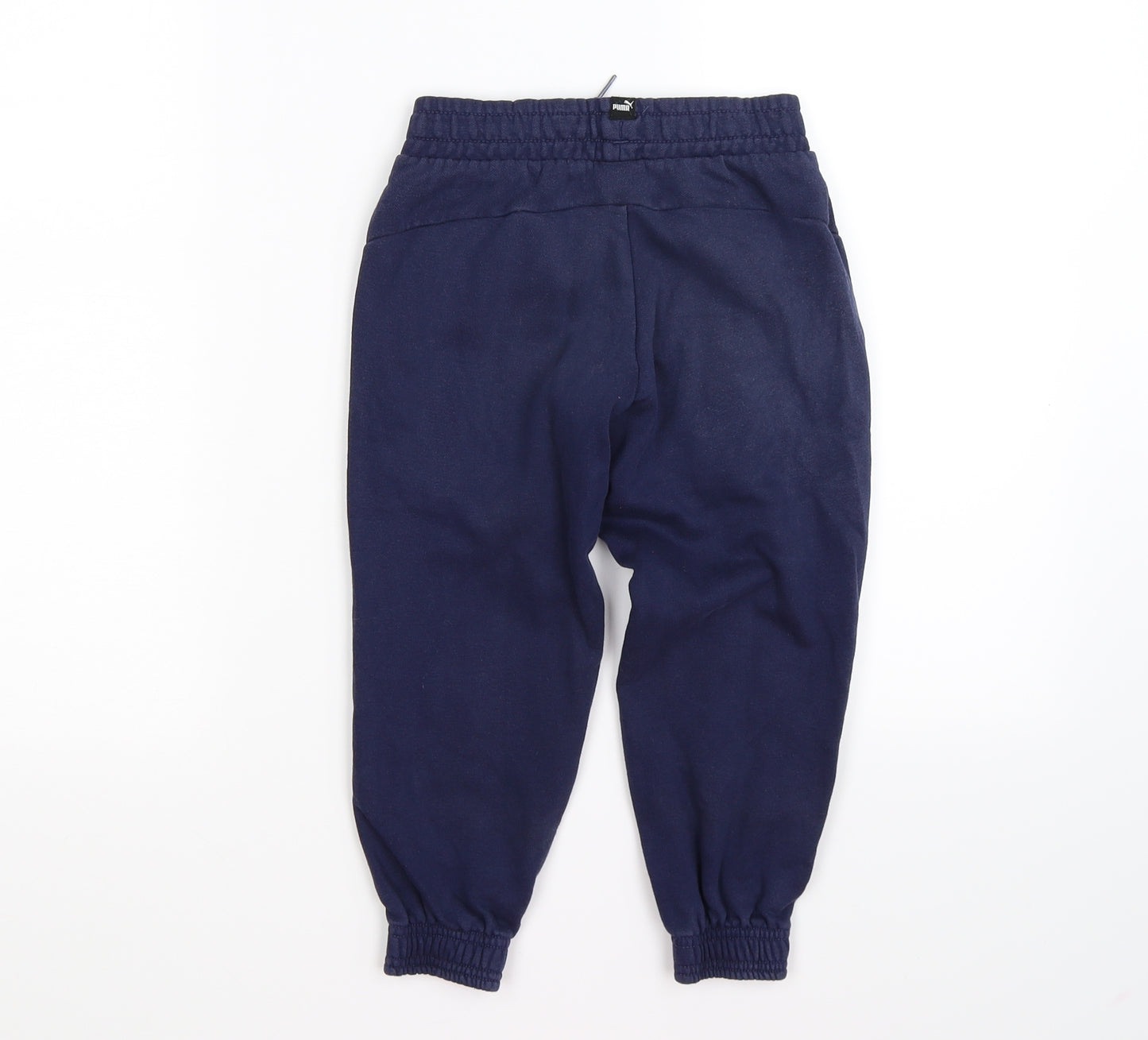 PUMA Boys Blue  Jersey Jogger Trousers Size 6-7 Years