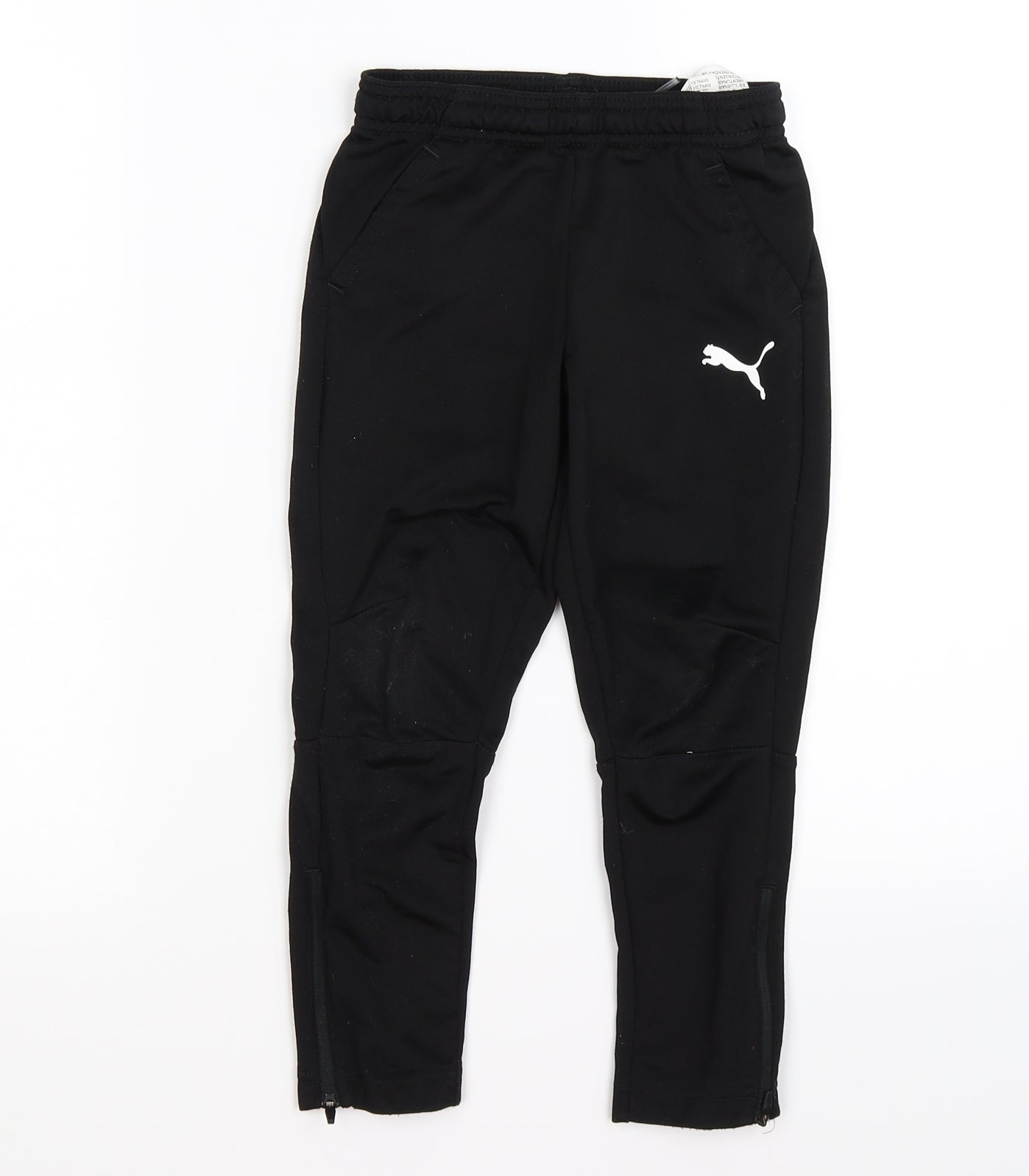 PUMA Boys Black   Jogger Trousers Size 5-6 Years