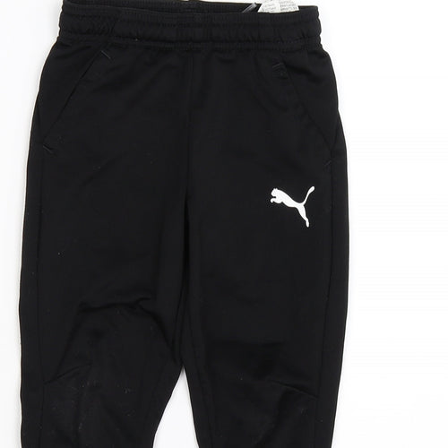 PUMA Boys Black   Jogger Trousers Size 5-6 Years
