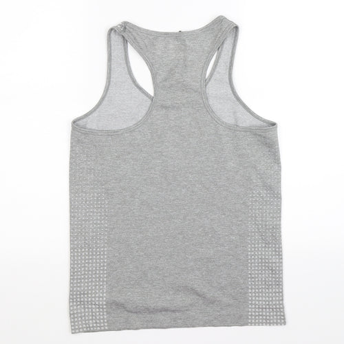 workout Womens Grey Polka Dot  Basic Tank Size 14