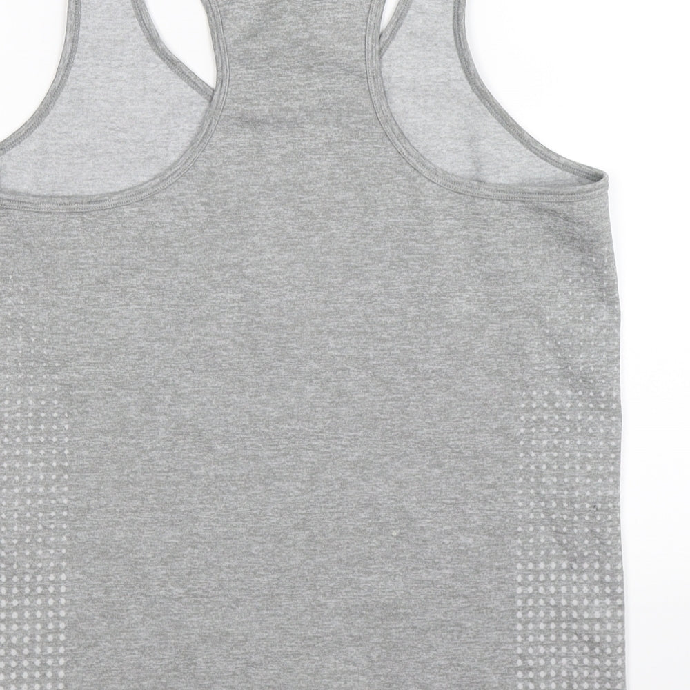 workout Womens Grey Polka Dot  Basic Tank Size 14