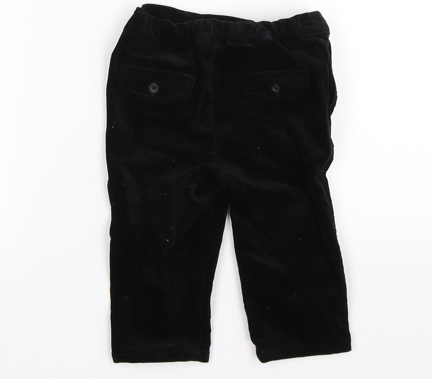 Disney Baby Black  Velour Capri Trousers Size 9-12 Months  - pluto