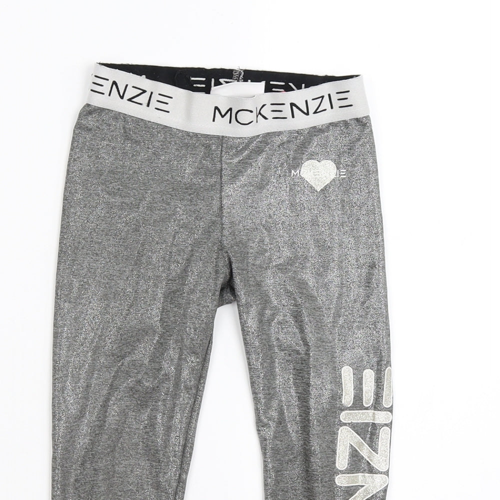 McKenzie Girls Silver   Jegging Trousers Size 5-6 Years