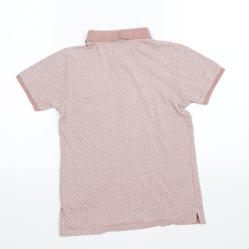 Undeniable Dudes Boys Pink Geometric  Basic Polo Size 11 Years