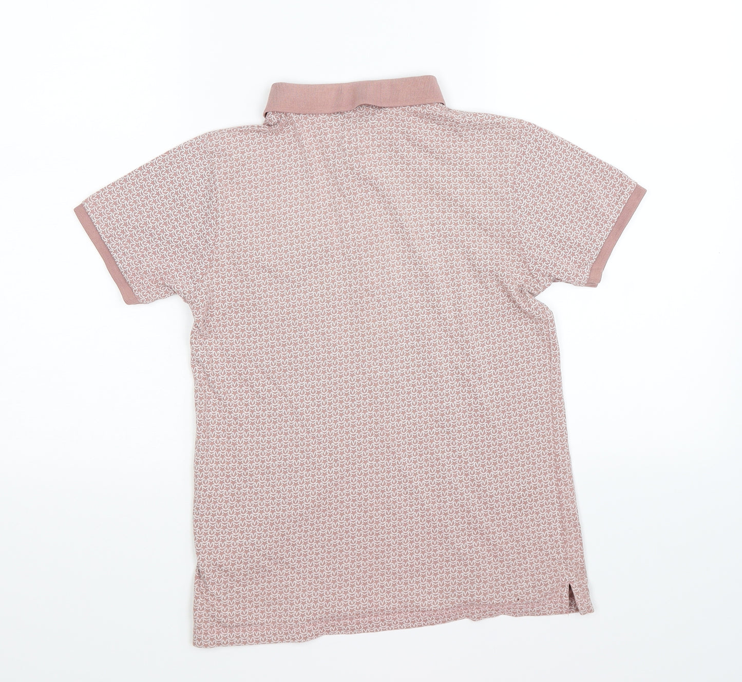 Undeniable Dudes Boys Pink Geometric  Basic Polo Size 11 Years