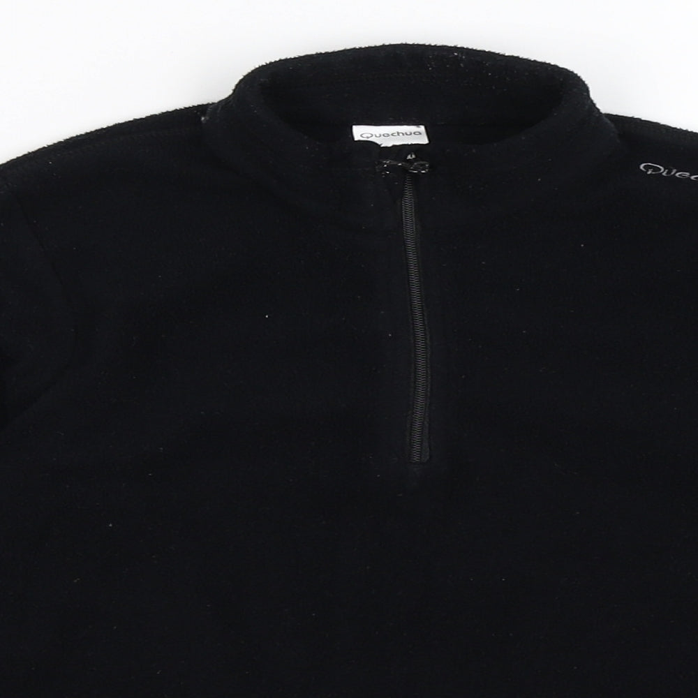 Quechua Boys Black  Fleece Pullover Jumper Size 8 Years
