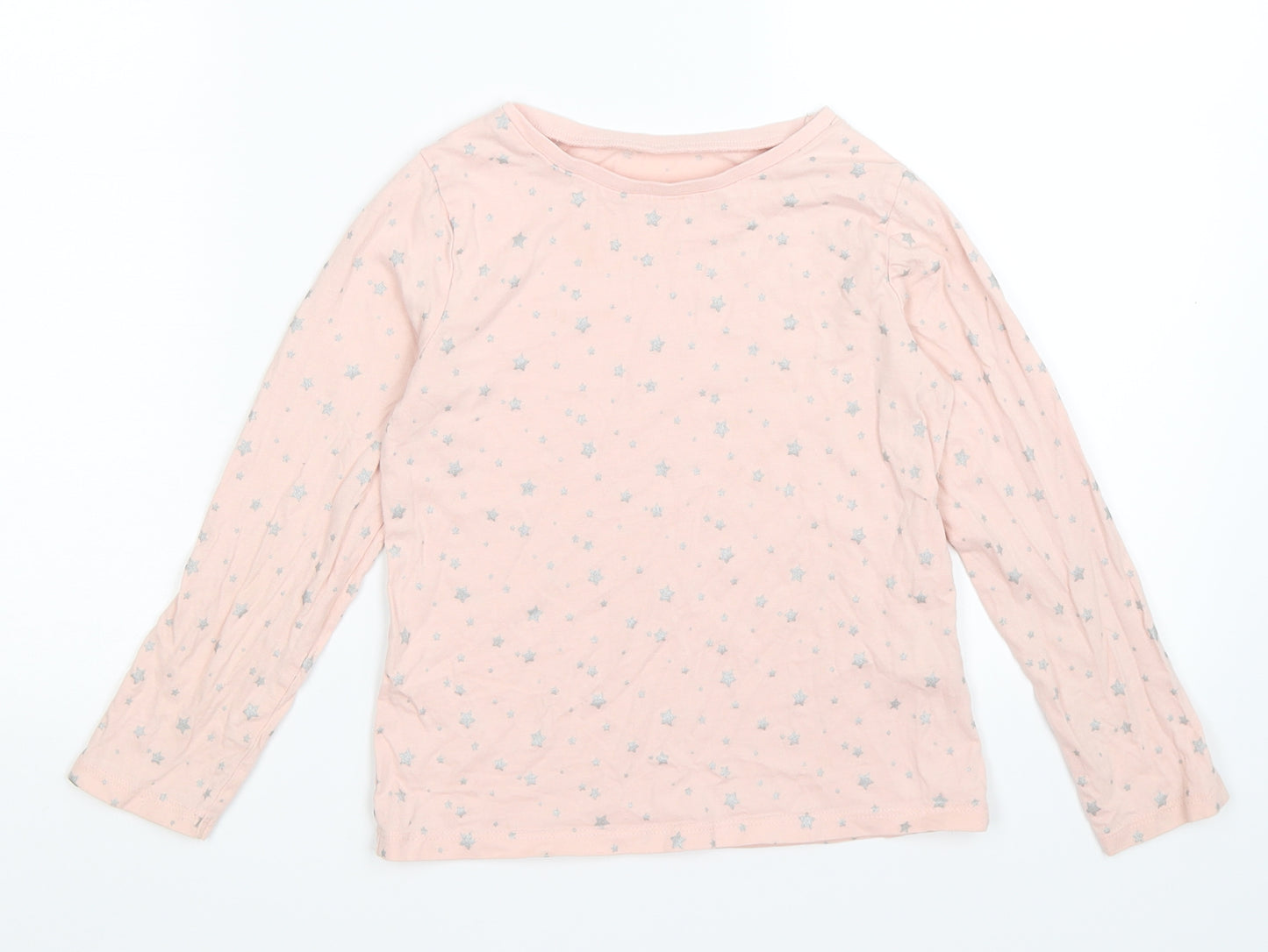 George Girls Pink Polka Dot  Basic T-Shirt Size 6-7 Years  - STARS