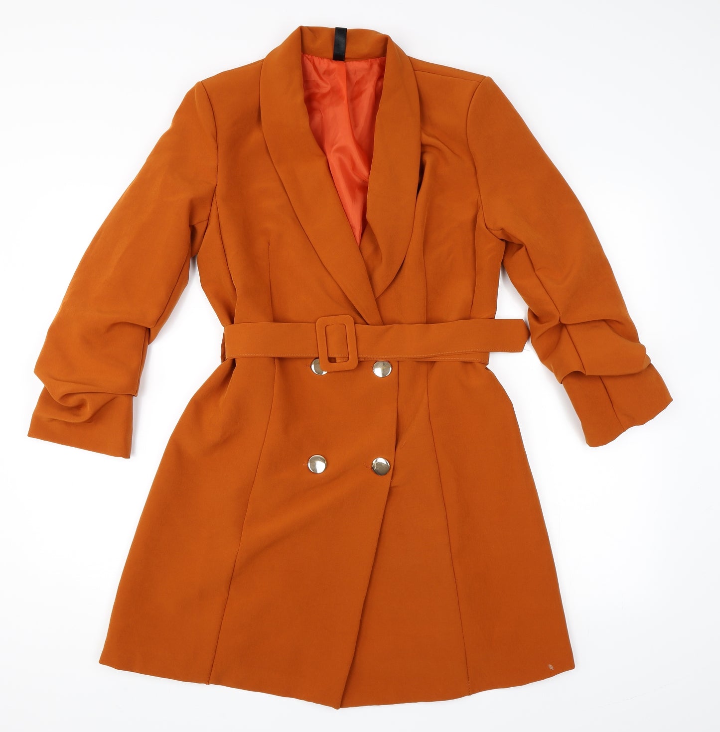 Made in Italy Womens Orange   Overcoat Blazer Size XL