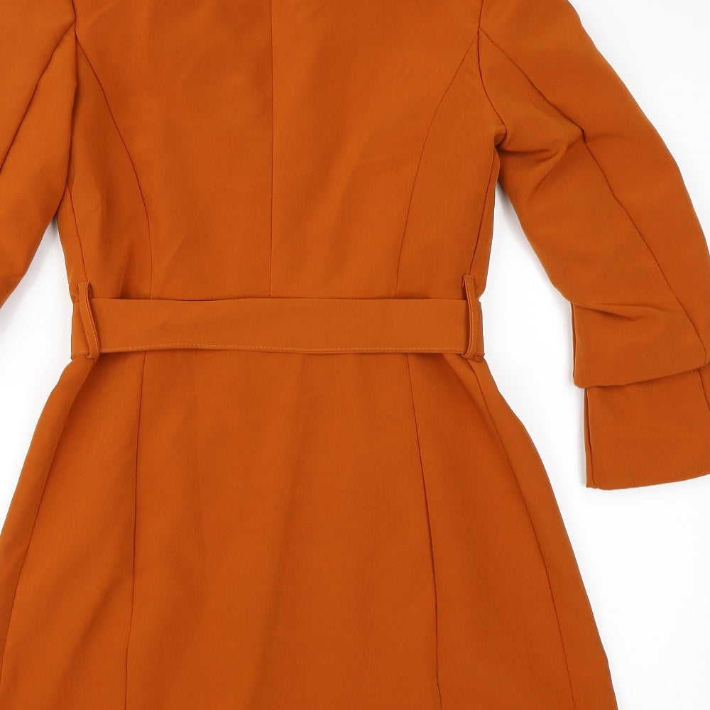 Made in Italy Womens Orange   Overcoat Blazer Size XL