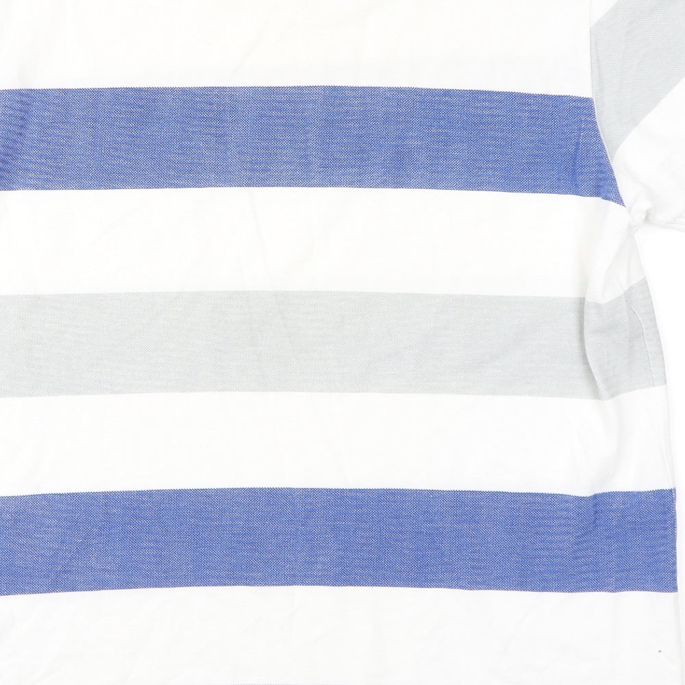 Penguin Mens Blue Striped   T-Shirt Size M