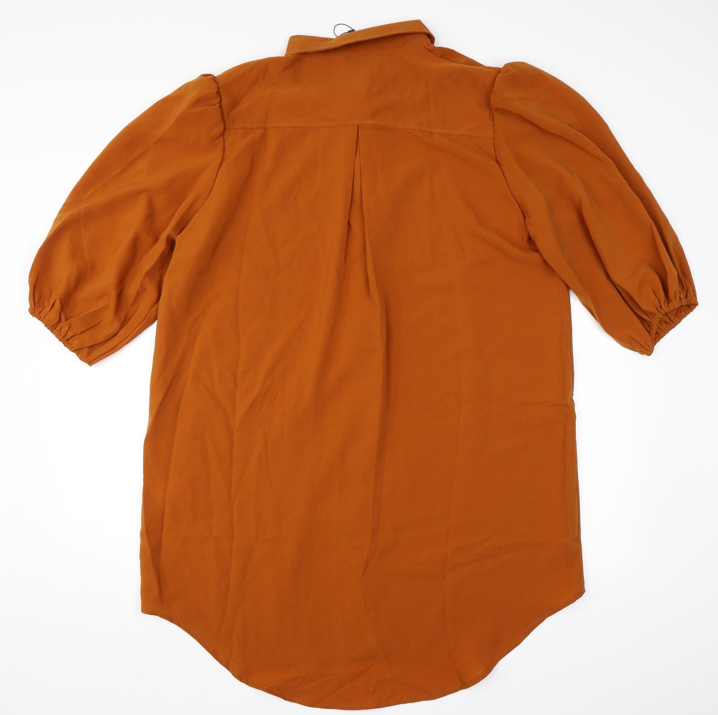 Boohoo Womens Orange   Shirt Dress  Size 16