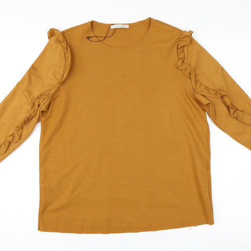 Zara Womens Orange   Basic T-Shirt Size M