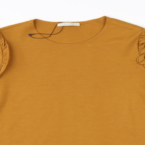 Zara Womens Orange   Basic T-Shirt Size M