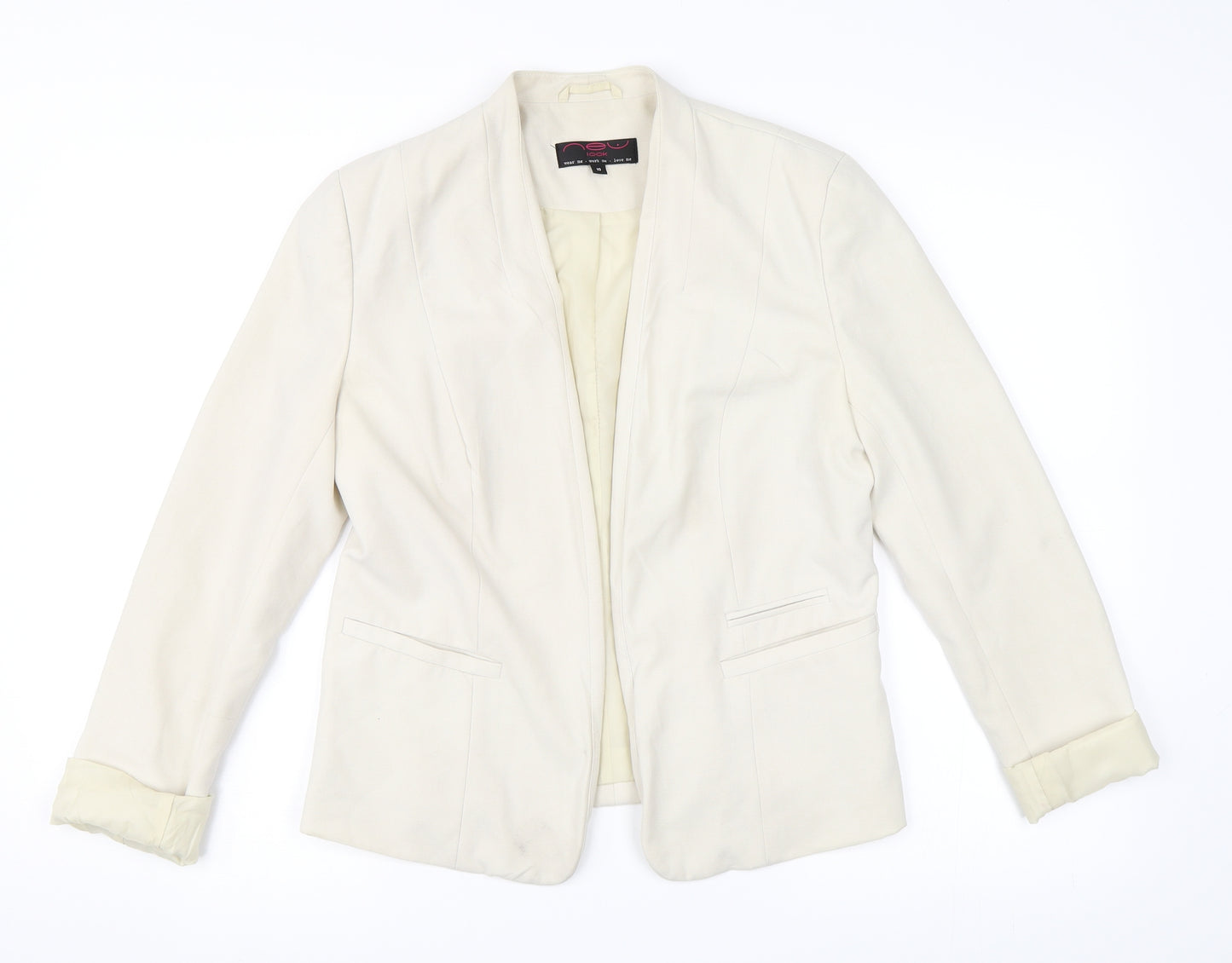 Newlook Womens White   Jacket Blazer Size 10