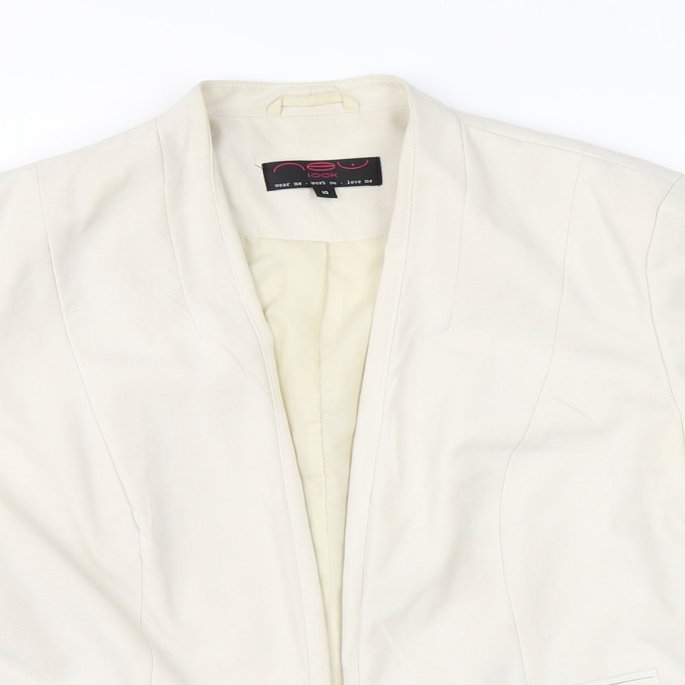 Newlook Womens White   Jacket Blazer Size 10