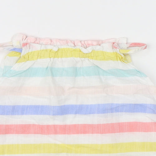 Nutmeg Girls Multicoloured Striped  Basic Tank Size 9-10 Years
