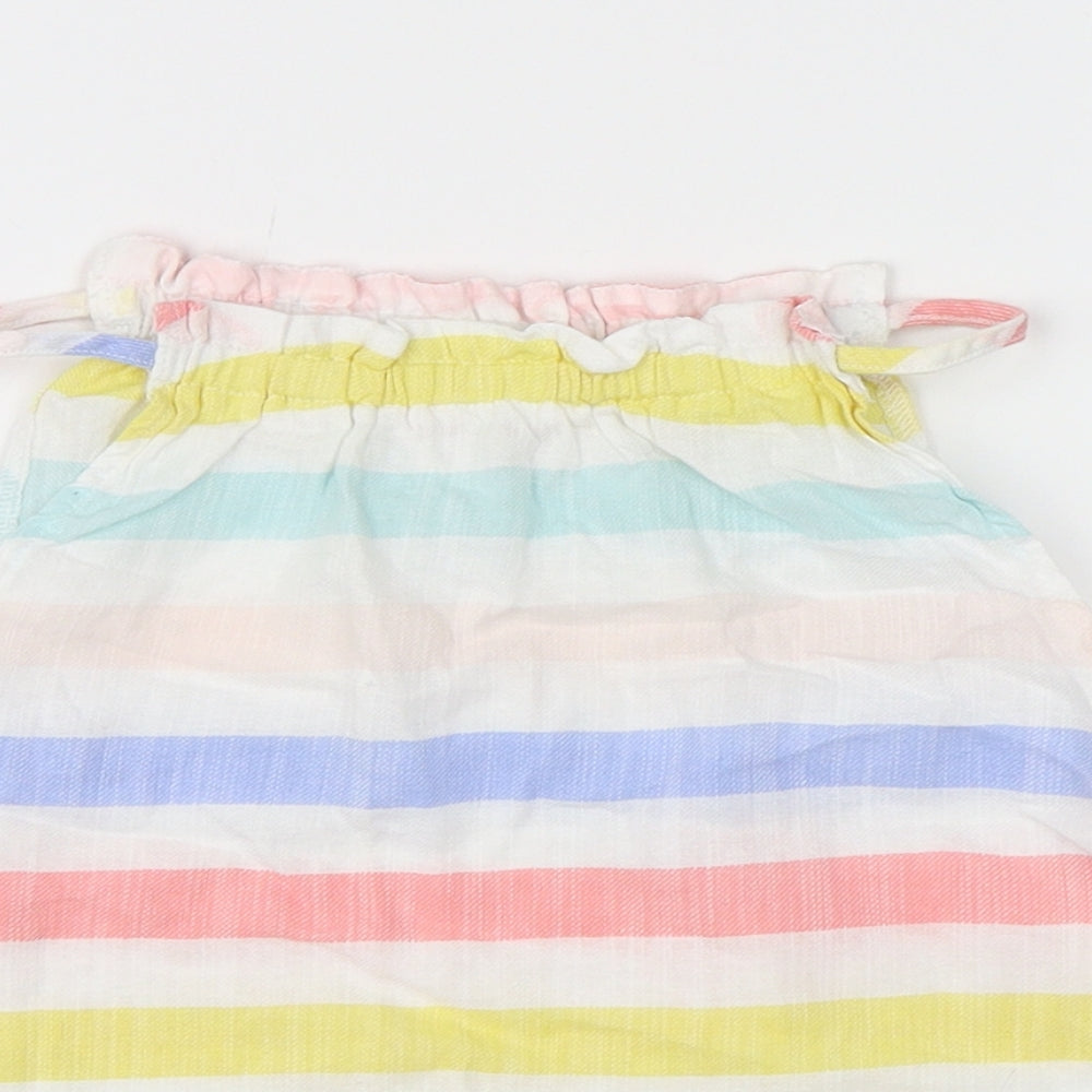 Nutmeg Girls Multicoloured Striped  Basic Tank Size 9-10 Years