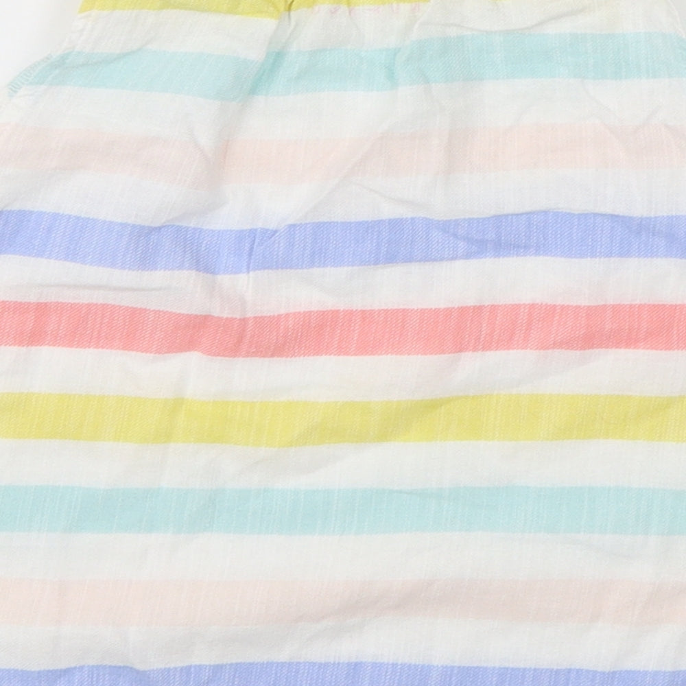 Nutmeg Girls Multicoloured Striped  Basic Tank Size 9-10 Years