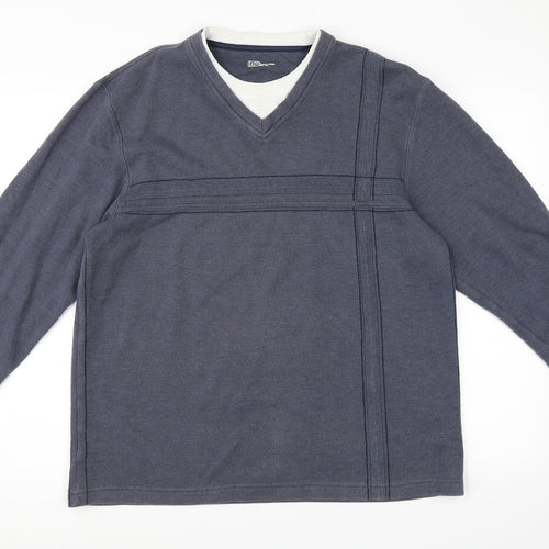 Easy Mens Blue   Pullover Jumper Size L