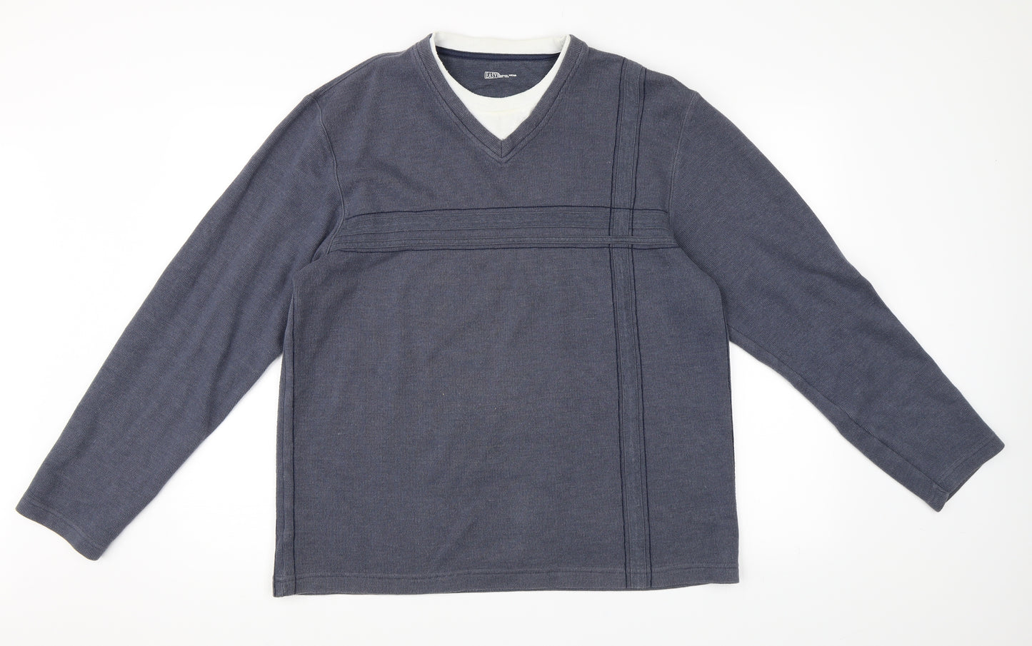 Easy Mens Blue   Pullover Jumper Size L