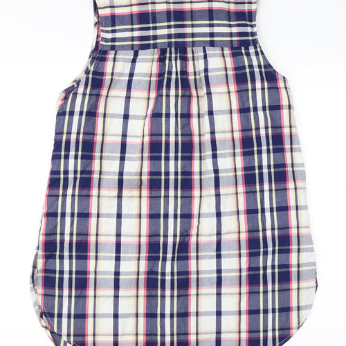 George Womens Purple Check  Basic Button-Up Size 14