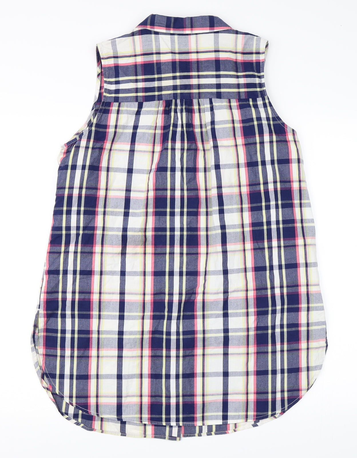 George Womens Purple Check  Basic Button-Up Size 14