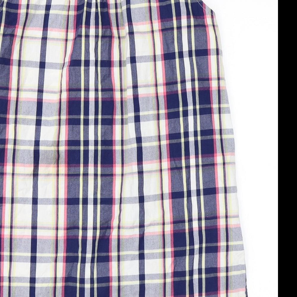 George Womens Purple Check  Basic Button-Up Size 14