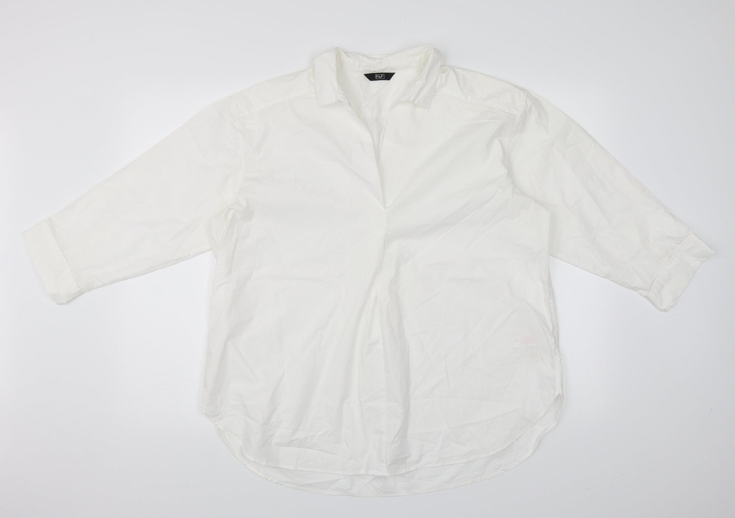 F&F Womens White   Basic Blouse Size 16