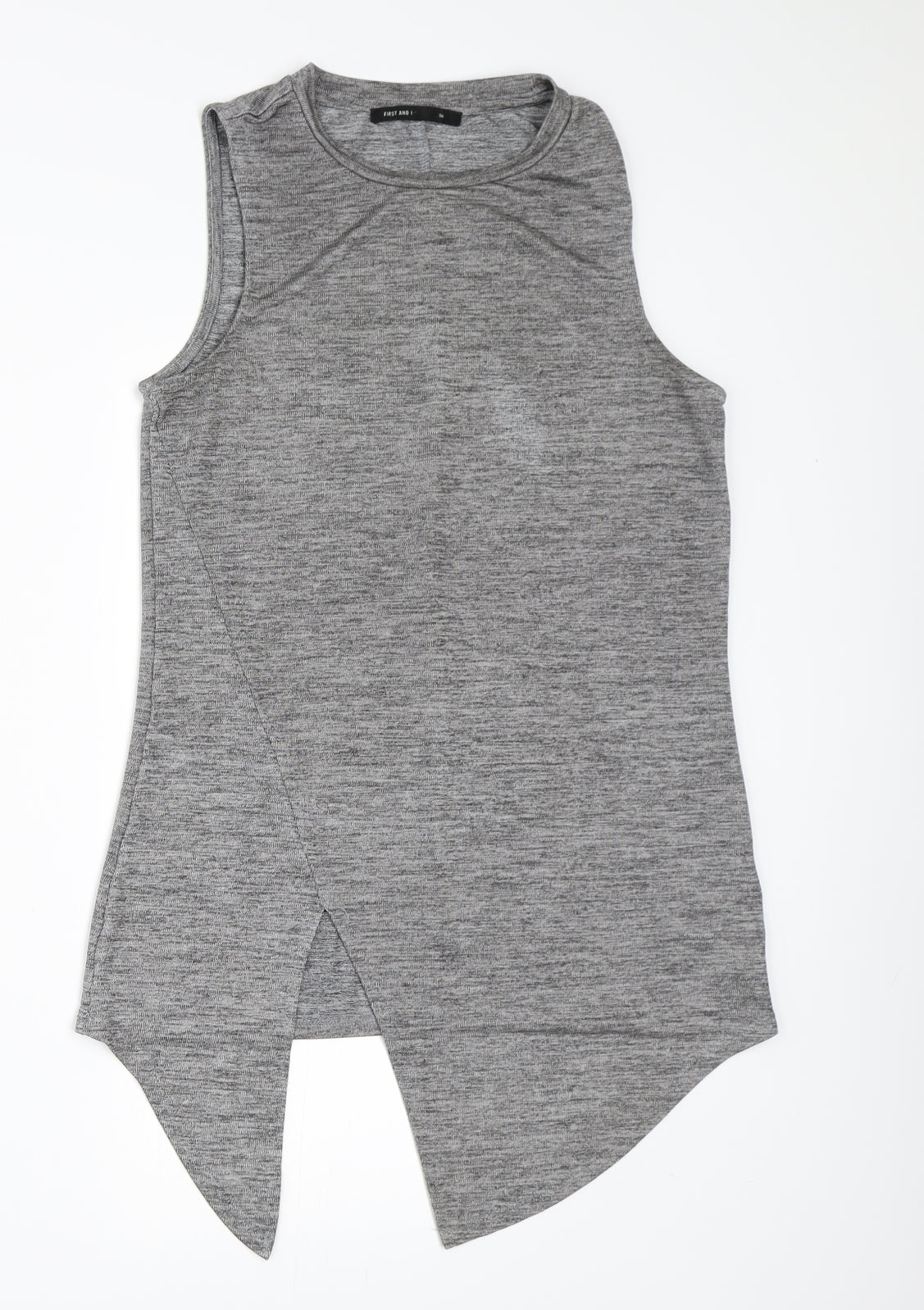 First and I Womens Grey   Basic Tank Size S