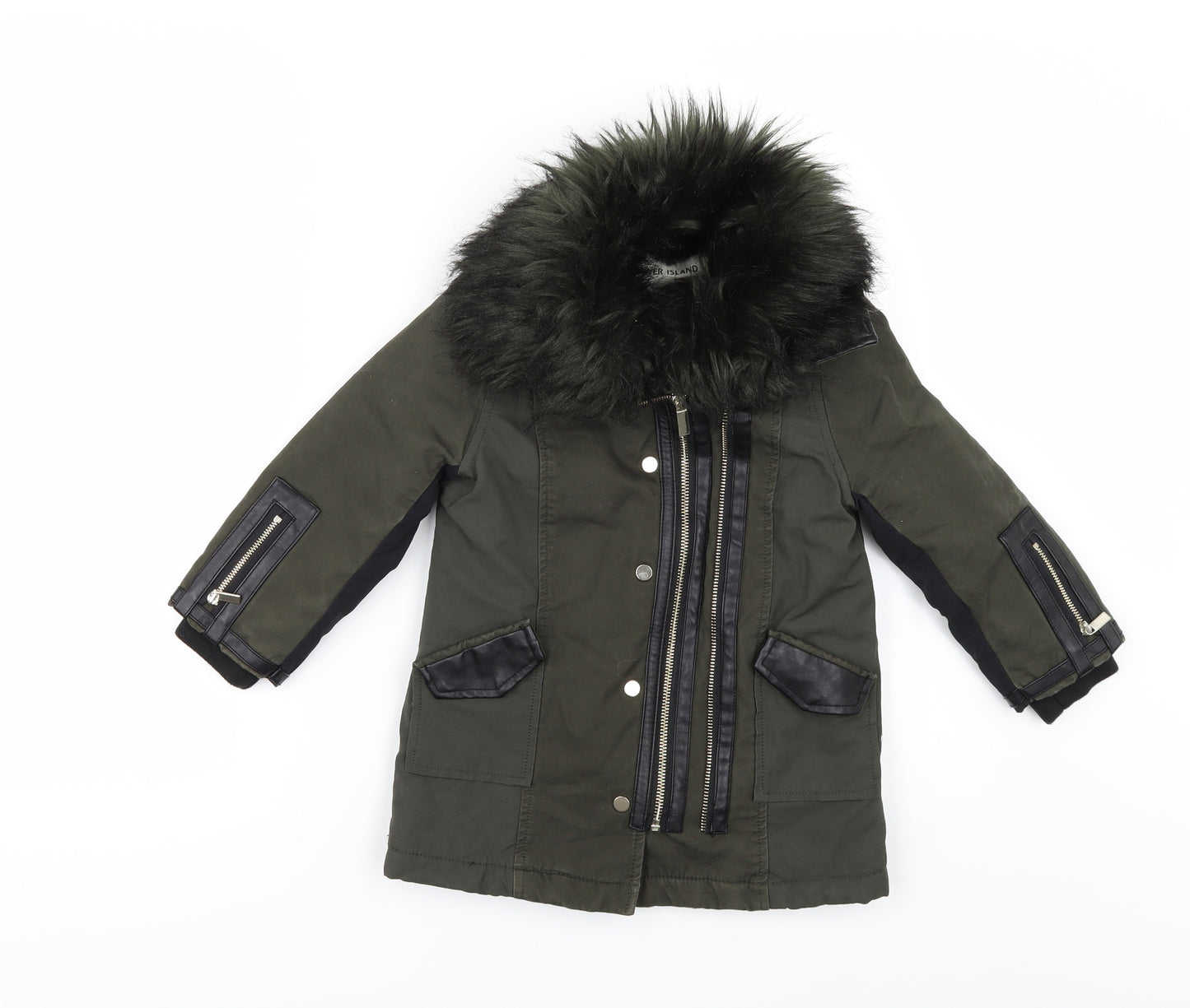 River Island Girls Green   Gilet Jacket Size 3 Years