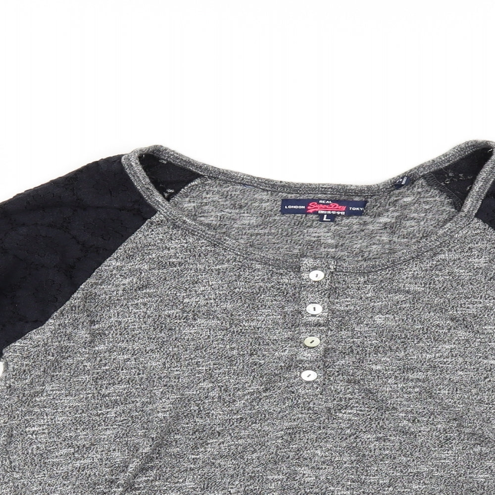Superdry Womens Grey   Basic T-Shirt Size L