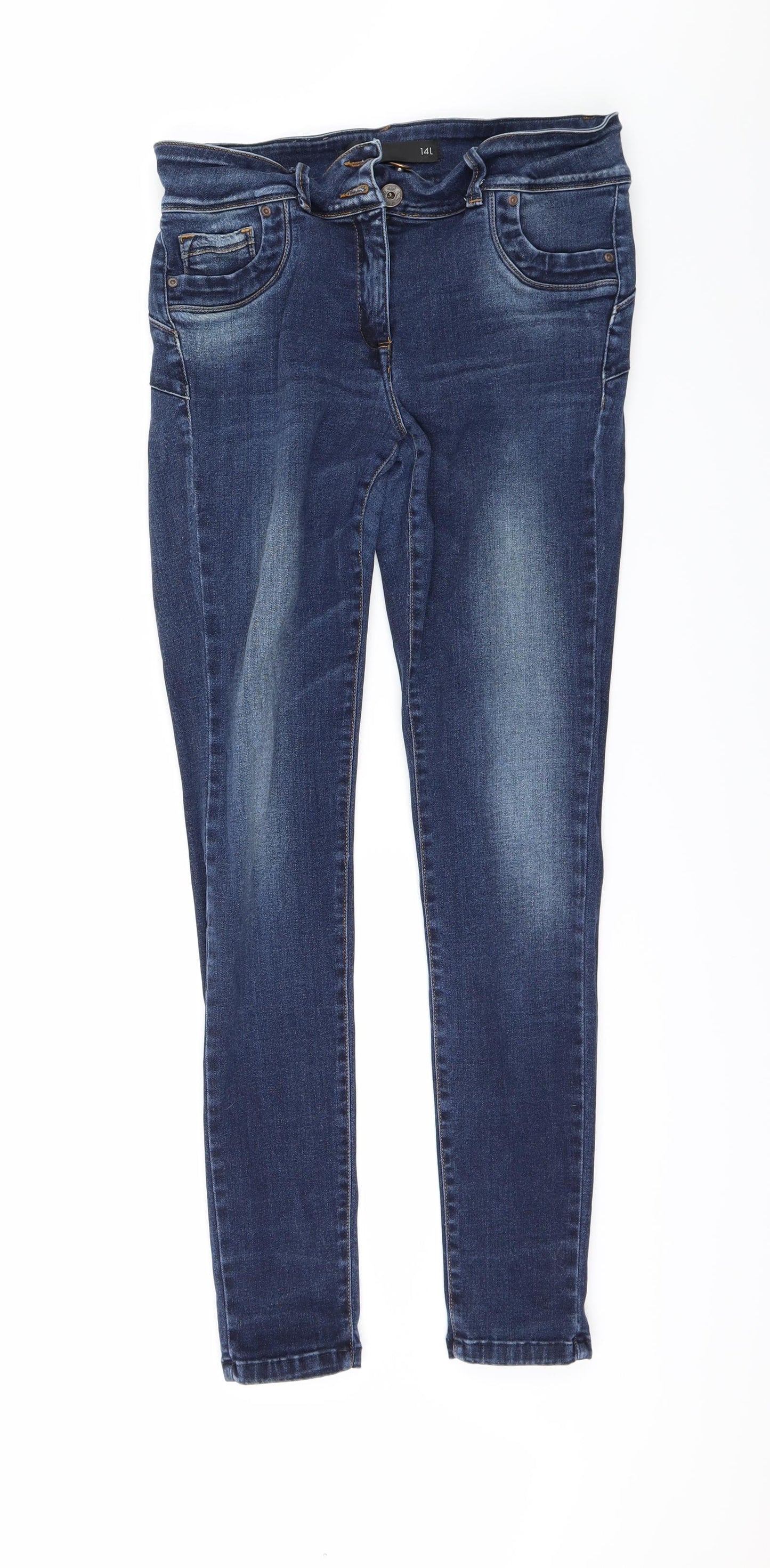 NEXT Womens Blue  Denim Skinny Jeans Size 14 L31 in