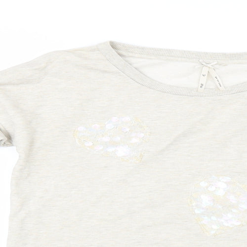 NEXT Girls Beige   Pullover Sweatshirt Size 12 Years