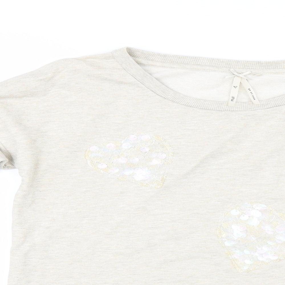 NEXT Girls Beige   Pullover Sweatshirt Size 12 Years