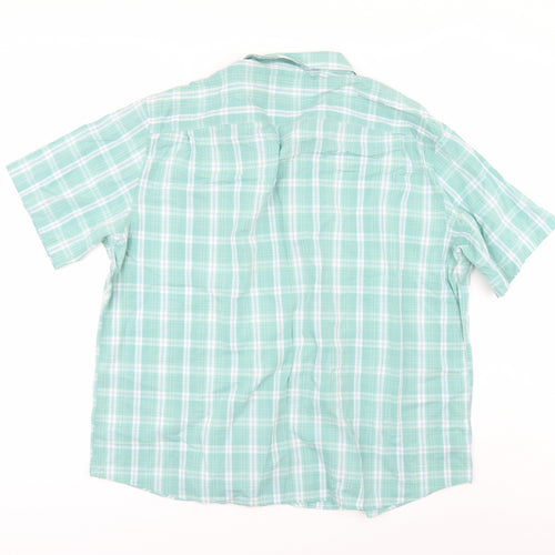 Marks and Spencer Mens Brown Check   Button-Up Size 2XL