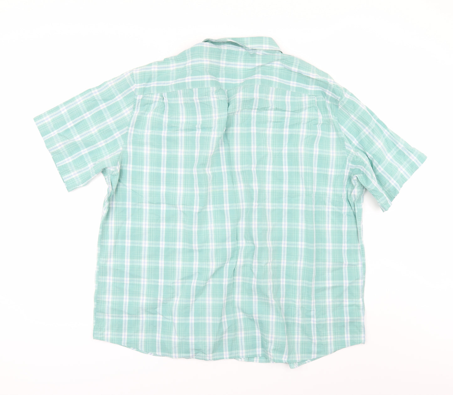 Marks and Spencer Mens Brown Check   Button-Up Size 2XL