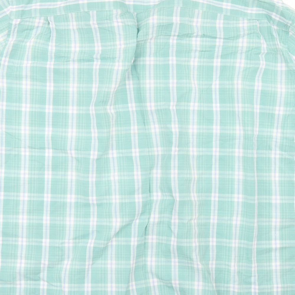 Marks and Spencer Mens Brown Check   Button-Up Size 2XL