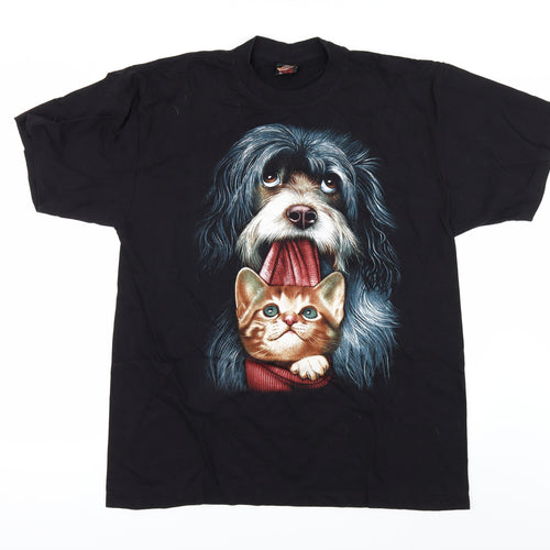 rock angel Mens Black    T-Shirt Size XL