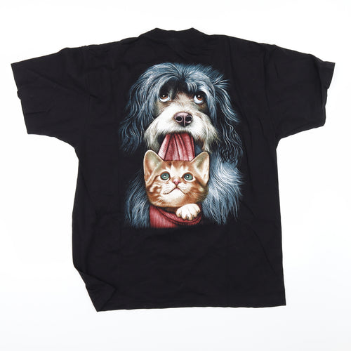 rock angel Mens Black    T-Shirt Size XL