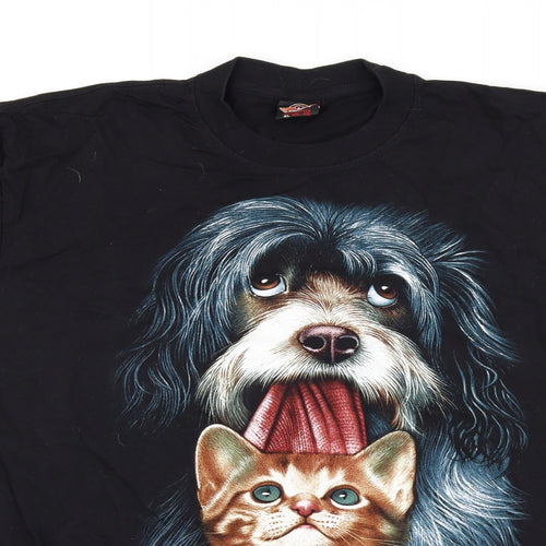 rock angel Mens Black    T-Shirt Size XL