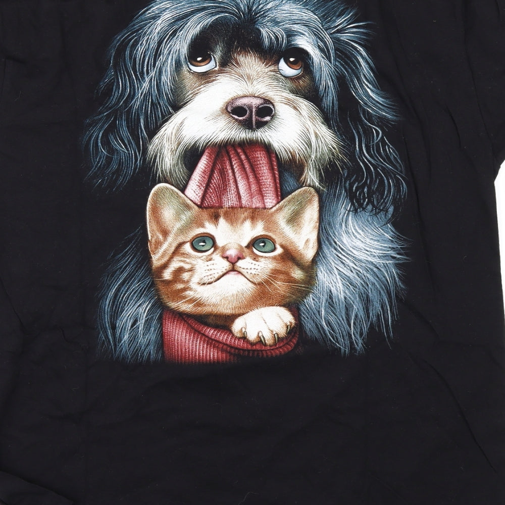 rock angel Mens Black    T-Shirt Size XL